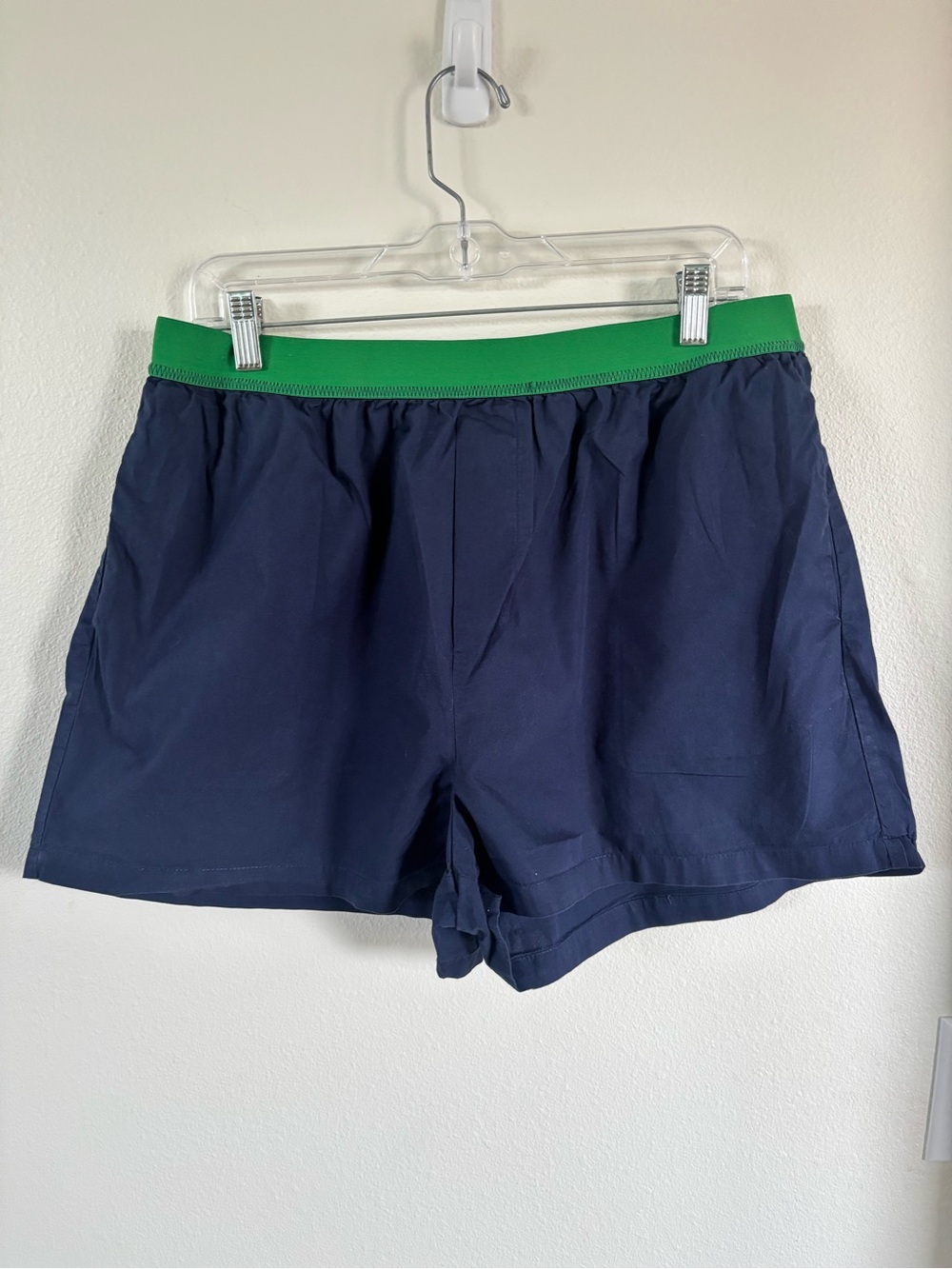 Anthropologie Women’s Navy Shorts with Green Waistband